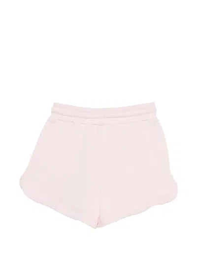 Msgm Drawstring Embroidered Trousers In Pink