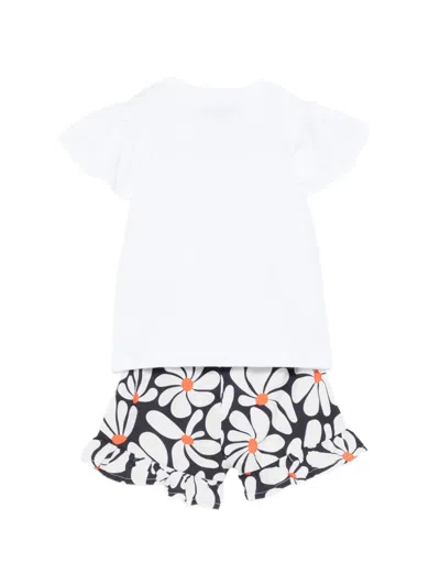 Msgm Floral-print Short Set In White