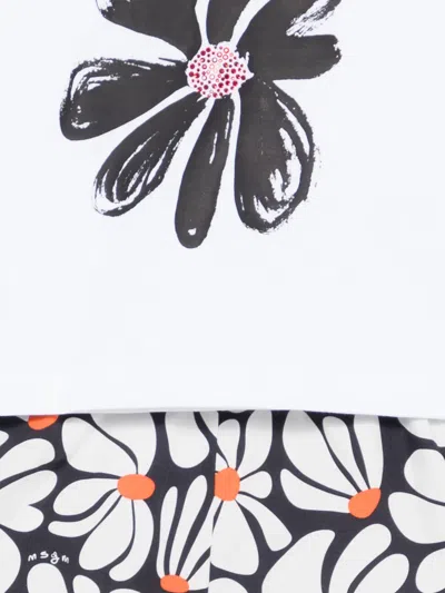 Msgm Floral-print Short Set In White