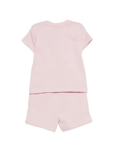 Msgm Logo-print Short Set In Pink