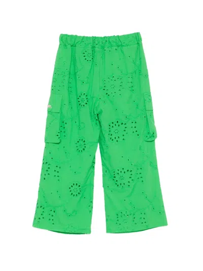 Msgm Cargo-pocket Trousers In Green