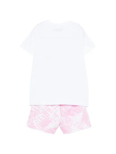 Msgm Logo-print Short Set In White