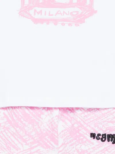 Msgm Logo-print Short Set In White