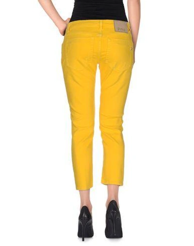 Shop Dondup Denim Trousers In Yellow