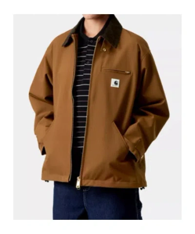 Carhartt Long-sleeved Zip-up Jacket In Brown