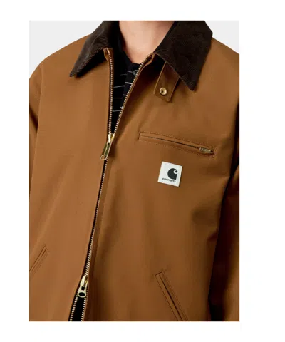 Carhartt Long-sleeved Zip-up Jacket In Brown