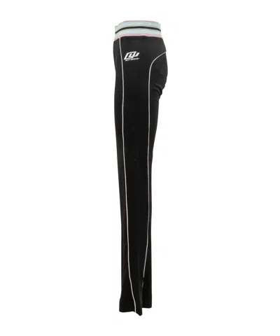 Off-white Black Slim Flat Front Pants In Black