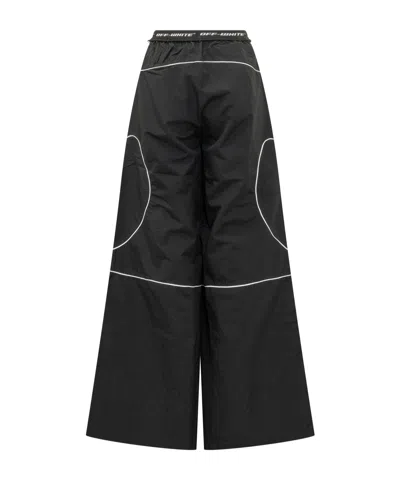 Off-white Drawstring Wide Leg Pants In Black