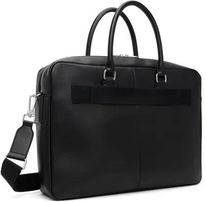 Lacoste Black Slim Computer Bag In Black