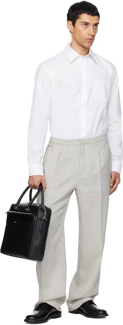 Lacoste Black Slim Computer Bag In Black