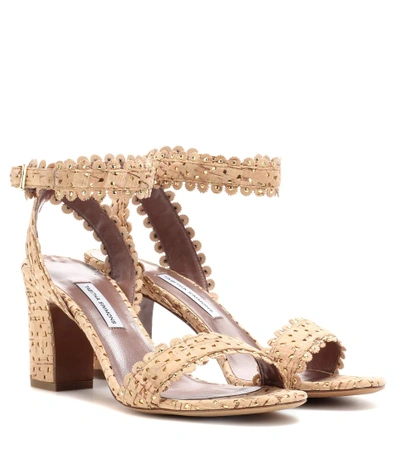 Tabitha Simmons Leticia Scalloped Cork Sandal, Natural/gold In Eat Cork