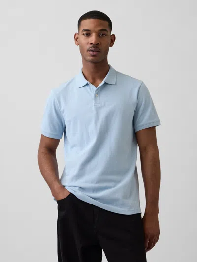 Gap Logo-embroidered Polo Shirt In Blue