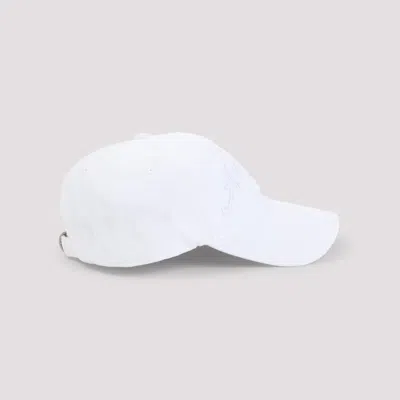 Acne Studios White Cotton Hat In White