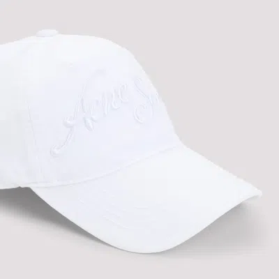 Acne Studios White Cotton Hat In White