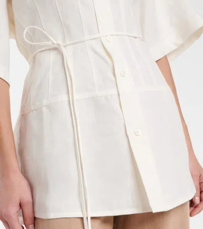 Plan C Linen Shirt In Neutral