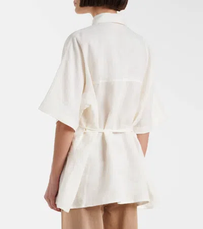 Plan C Linen Shirt In Neutral