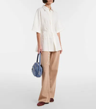 Plan C Linen Shirt In Neutral