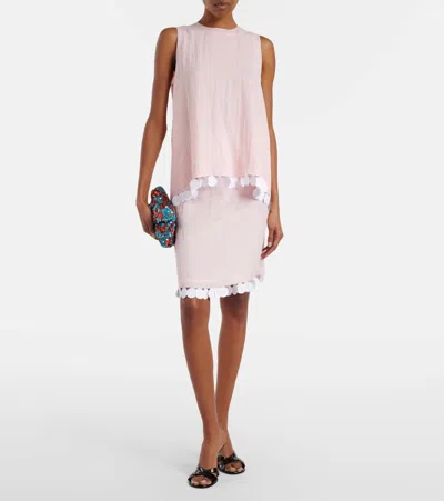 Plan C Sequined Miniskirt In Pink