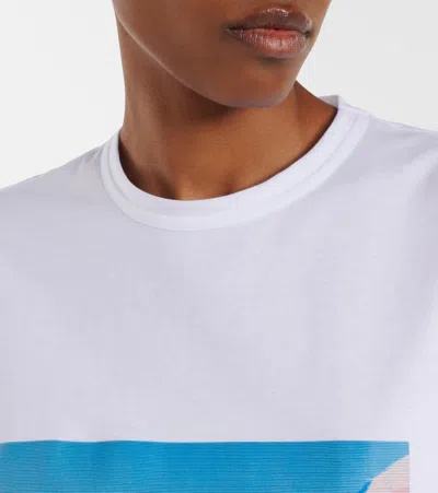 Plan C Printed Cotton Jersey T-shirt In White