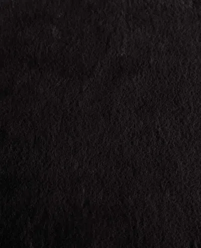 Kenneth Cole Faux Fur Solid Throw Blankets In Black