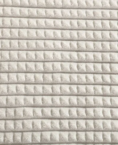 Kenneth Cole Textured Solid Throw Blanket In Neutral