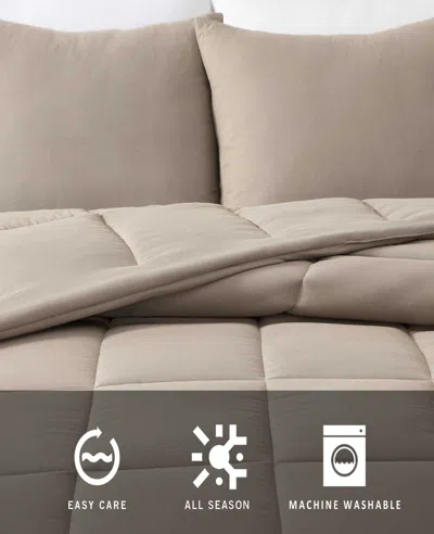 Kenneth Cole Stonewashed Comforter Set In Brown