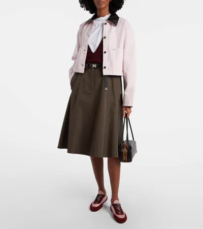 Prada Renylon Suede Collapse Sneakers Contrast Panels In Burgundy