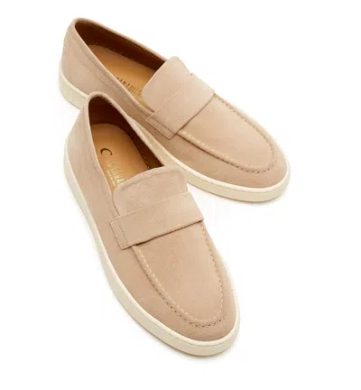 La Canadienne Tomas Suede Loafers In Neutral