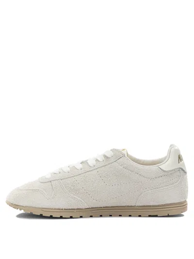 Autry Light Grey Suede Windspin Sneakers In Gray