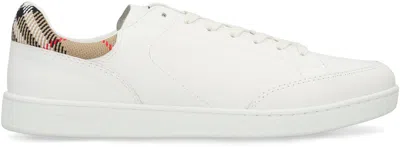 Burberry Low Top Sneakers Contrast Heel Detail Rubber Sole In Multi