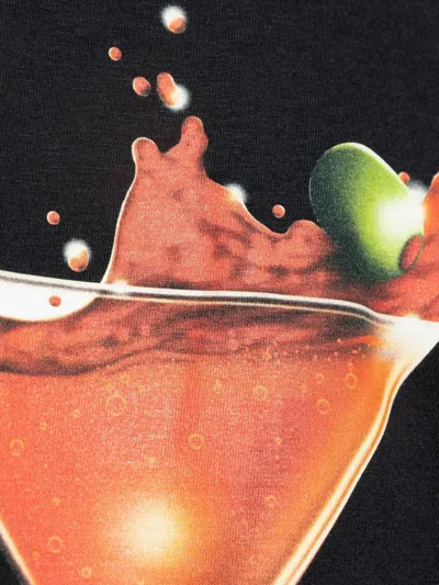 Carhartt Wip Ss Jake Garcia Martini Print Organic Cotton T Shirt In Black