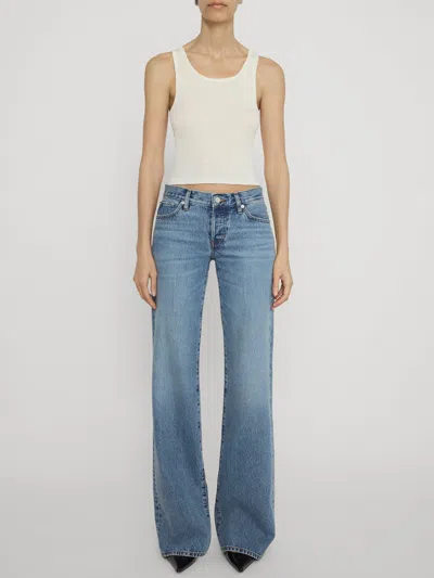 Frame Belt-loop Jeans In Blue