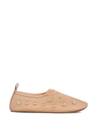 Chloé Rita Blushy Beige Ballet Flats In Transparent Mesh Women In Neutral