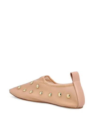 Chloé Rita Blushy Beige Ballet Flats In Transparent Mesh Women In Neutral