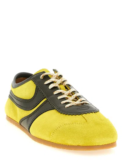 Dries Van Noten Suede Sneakers Low Profile Rubber Sole In Multi