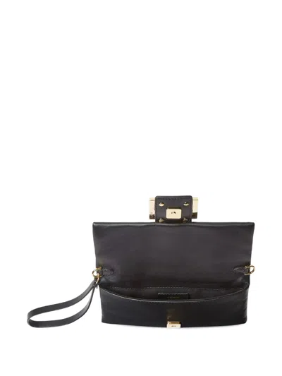 Fendi Valentino Garavani Vlogo Signature Velvet Slingback Pumps In Black