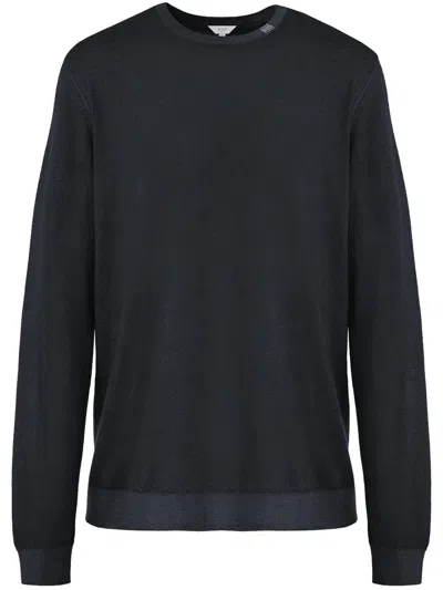 Malo Crew Neck Knitted Sweater Long Sleeves In Black