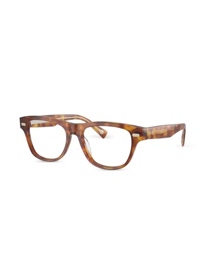 Brunello Cucinelli 54mm Rectangle Optical Glasses In Brown