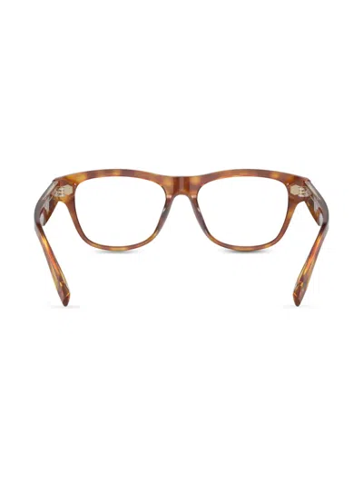 Brunello Cucinelli 54mm Rectangle Optical Glasses In Brown