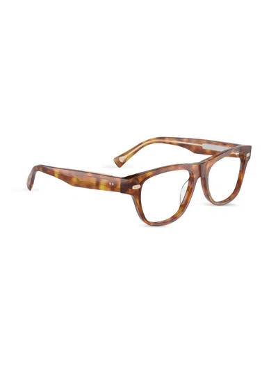 Brunello Cucinelli 54mm Rectangle Optical Glasses In Brown