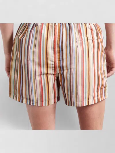 Paul Smith Painted Signature Stripe Recycled Polyester Swim Shorts In Multi