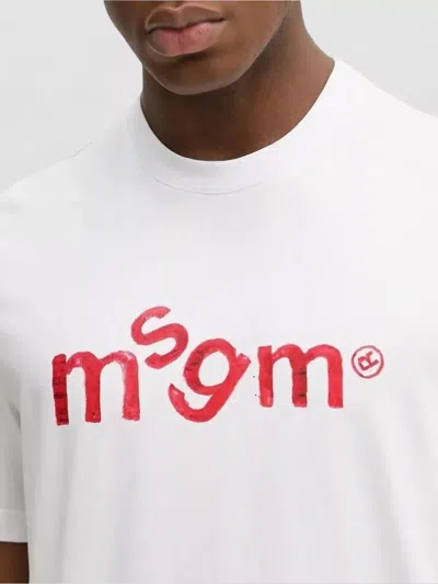 Msgm Logo-print T-shirt In Multi