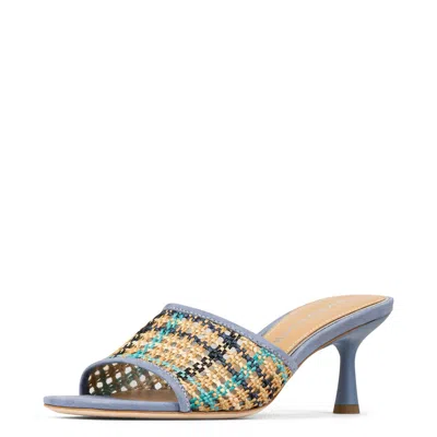 Donald Pliner Raffia Slide Sandal In Blue