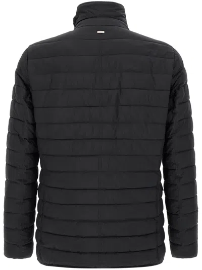 Herno Blue Polyamide Legend Jackets In Black