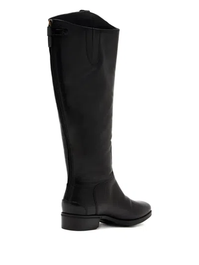 Sam Edelman Zip Leather Boots In Black