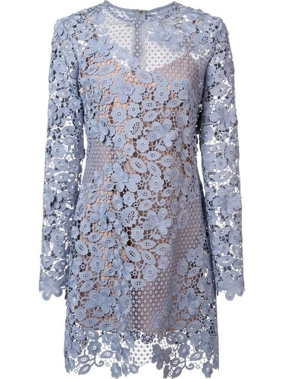 Self portrait 3d floral mini dress white cheap
