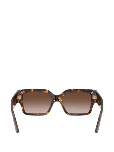 Jimmy Choo Rectangular-frame Sunglasses In Brown