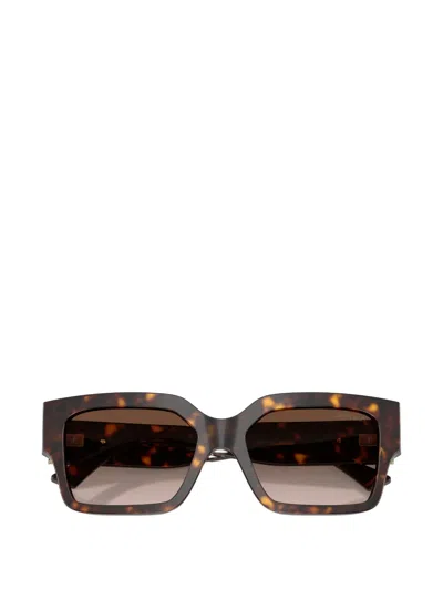 Jimmy Choo Rectangular-frame Sunglasses In Brown