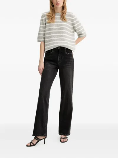 Gestuz Alphagz Stripe-pattern Sweater In Gray