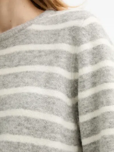 Gestuz Alphagz Stripe-pattern Sweater In Gray